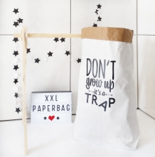 Paperbag XXL Don't grow up it's a trap